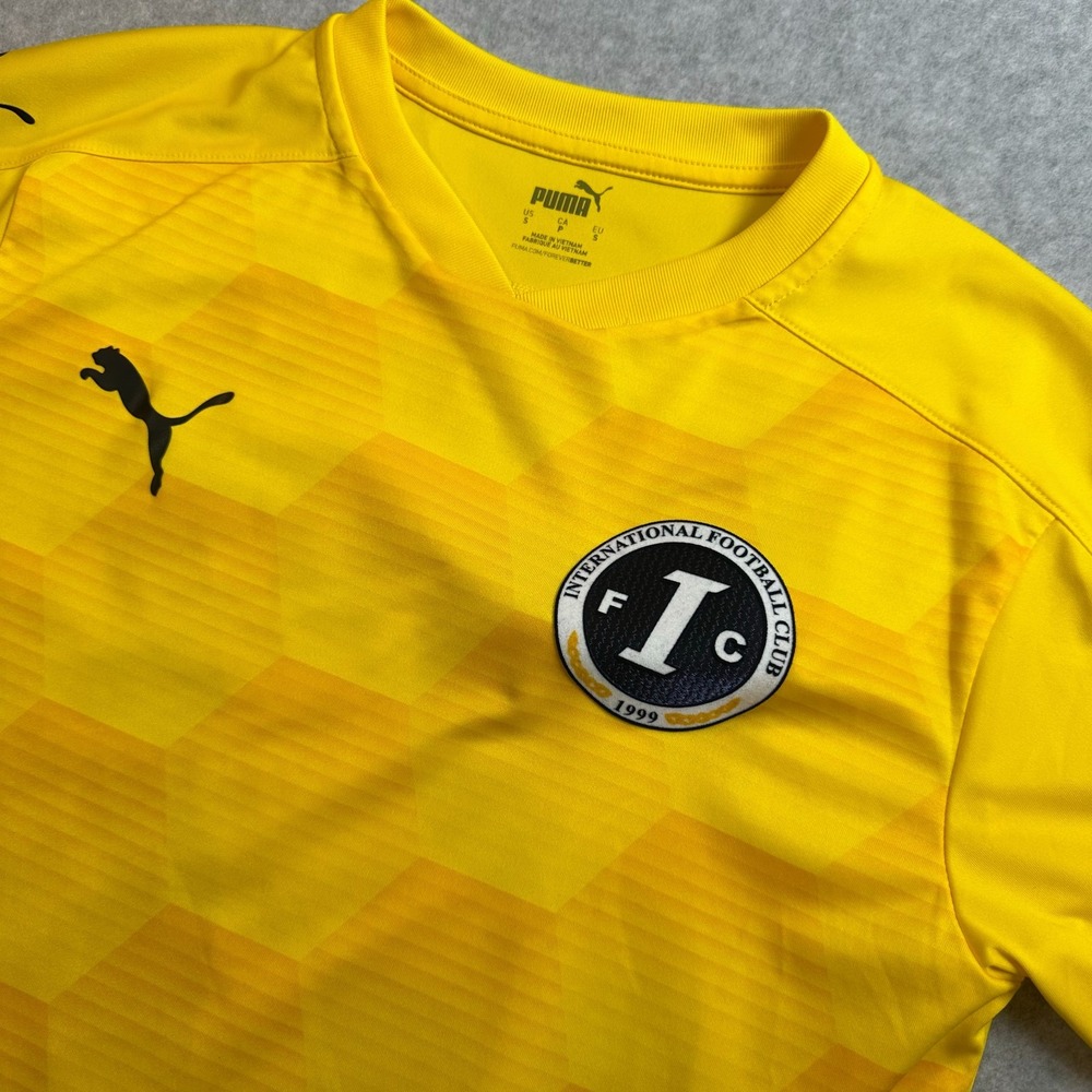 Puma Inter FC #27 Soccer Jersey Men's Small bright yellow Puma dryCELL